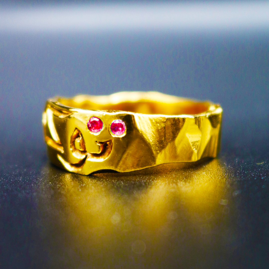 Tawakkul Ring + Ruby 24K Gold Plated