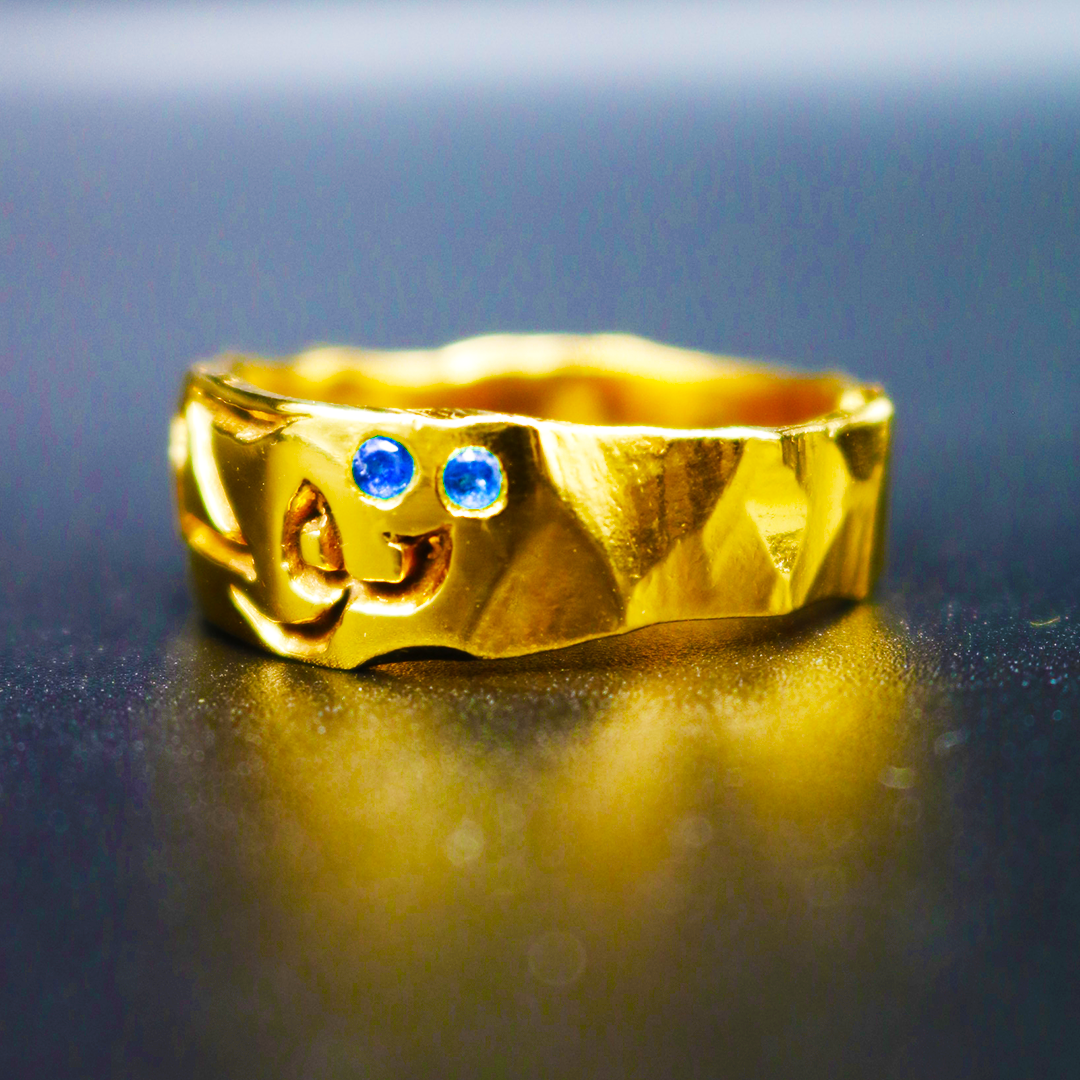 Tawakkul Ring + Sapphire 24K Gold Plated