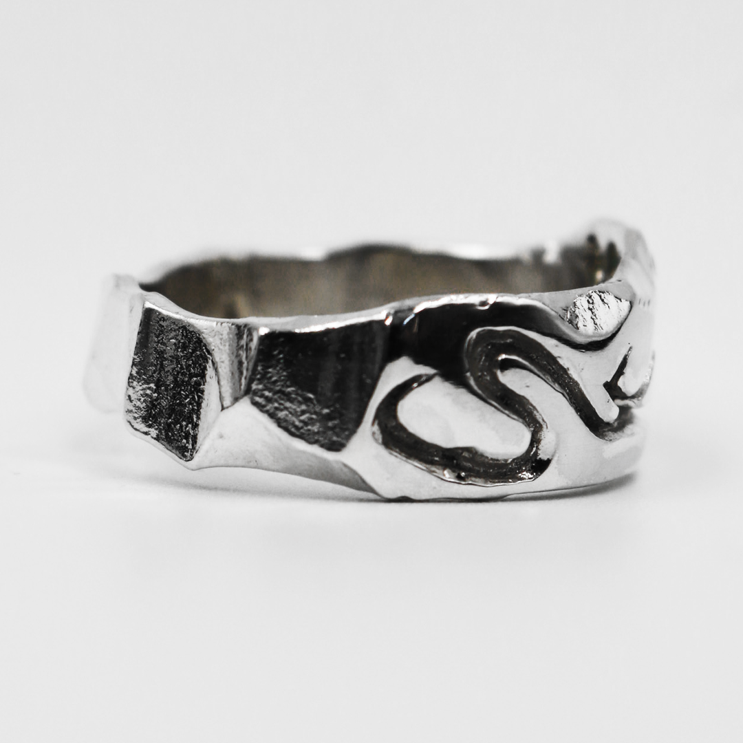 Custom Arabic Engraved Ring + Emerald