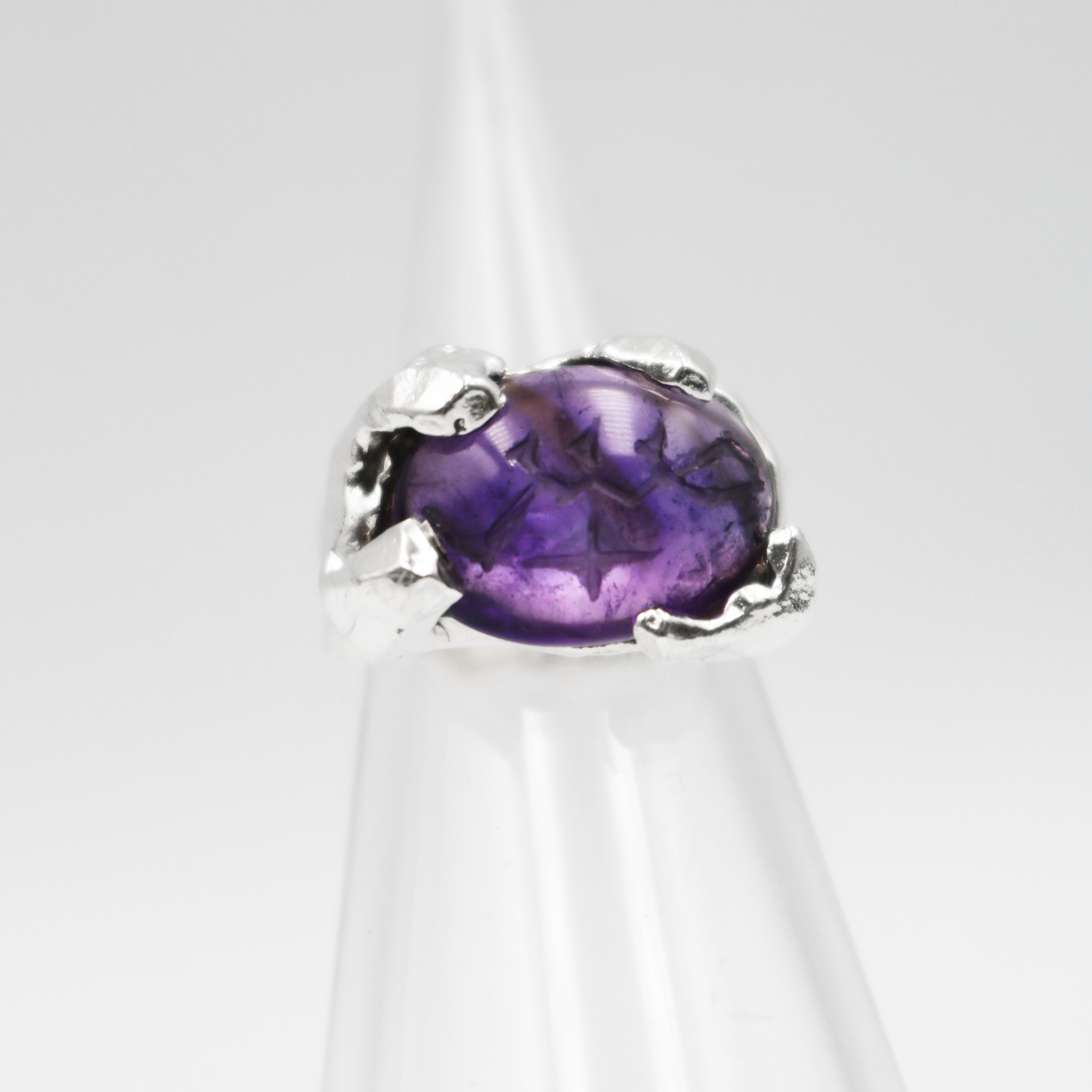 Small Custom Arabic Gemstone Ring