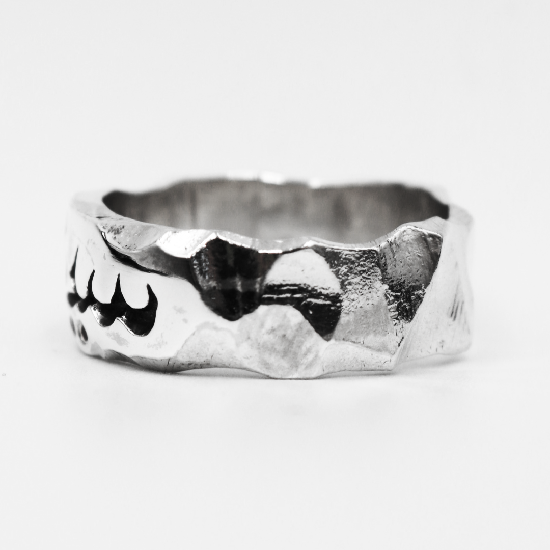 Custom Arabic Engraved Ring + Ruby